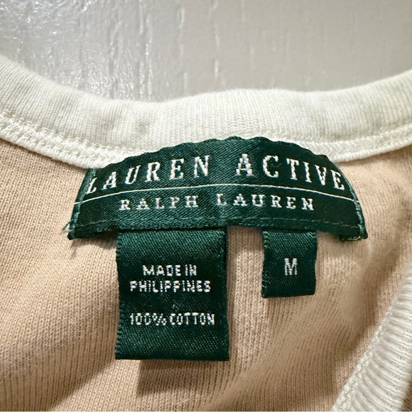 Ralph Lauren Medium Vintage Ran and White Tank Top Cotton Y2k 90’s Retro B8 - Picture 5 of 6